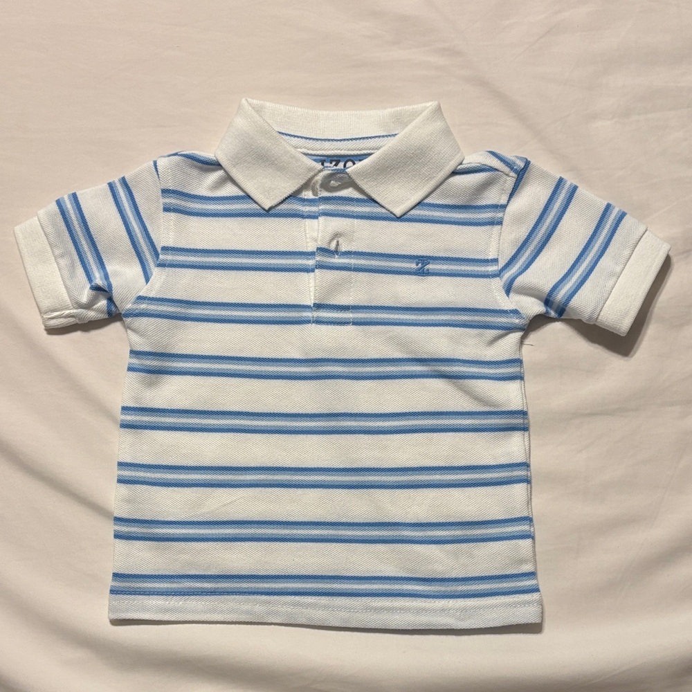 Izod Baby Polo Shirt with Blue and White Stripes